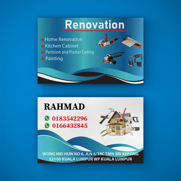 Renovation business card